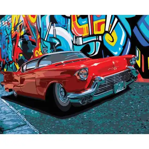 Kit di pittura per numero - Rosso Cadillac - Crafting Spark Compra Online