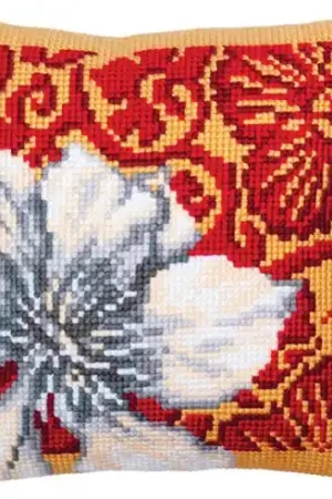 Spedizione Gratuita Kit cuscino fori grossi - Loto bianco 1 - Collection d'Art