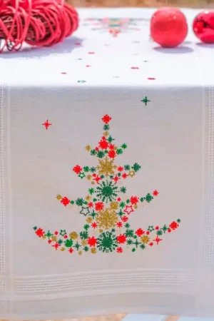 Kit Punto Croce Runner - Albero di Natale - Vervaco Bestseller