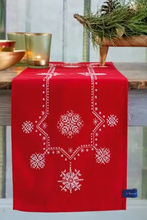 Kit Punto Croce Runner- Stelle Natalizie - Vervaco Quantità Limitata