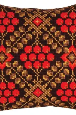 Promo Stagionale Kit cuscino fori grossi - Bacche rosse - Collection d'Art