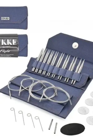 Set di Aghi Circolari Intercambiabili Standard Flight Denim - Lykke Professionale