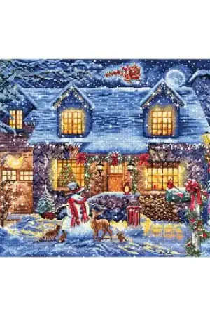 kit ricamo a punto croce - Le luci dello chalet - Letistitch Prezzo Conveniente