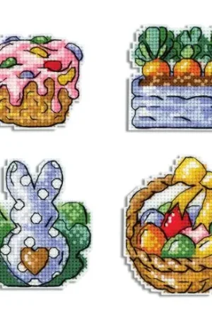 Kit magnete per ricamo - Carote e coniglietto di Pasqua - MP Studia Solo Oggi