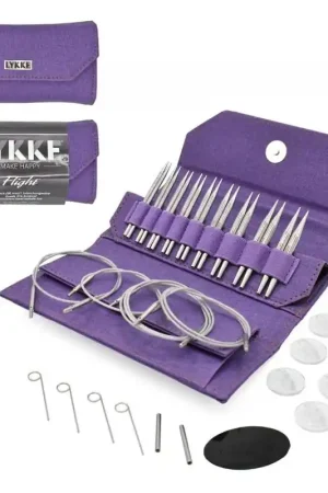 Bestseller Set di Aghi Circolari Intercambiabili Standard Flight Viola - Lykke