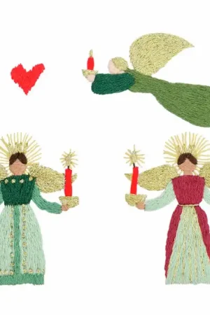 Professionale Kit da Ricamo Stick  Stitch - Angeli con Candele - Rico Design