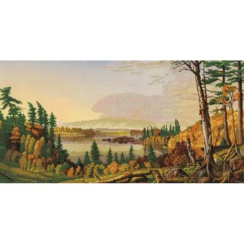 Subito Disponibile kit ricamo a punto croce - Vista sul lago - Nova Sloboda