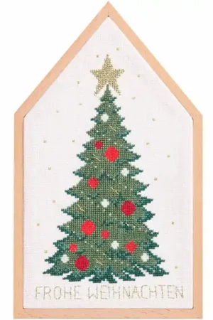 Miglior Prezzo Kti Punto Croce con Telaio - Arbol de Navidad - Rico Design