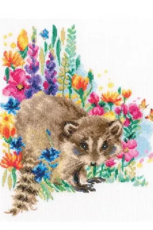 Popolare kit ricamo a punto croce - Orsetto lavatore - RTO