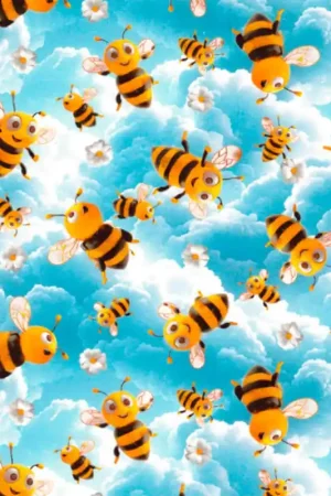 Tessuto in Cotone - Api nel Cielo Compra Adesso