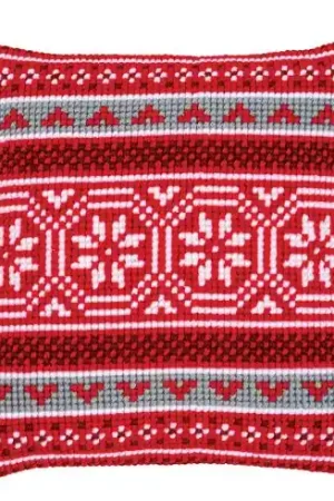 Spedito Oggi Kit cuscino fori grossi - Modello di cristallo di Natale - Vervaco