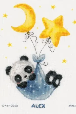 kit ricamo a punto croce - Il panda si addormenta - Vervaco Miglior Prezzo