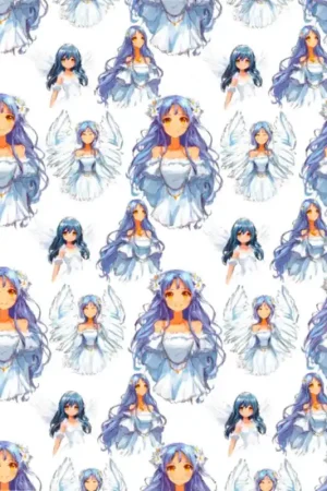 Tessuto in Cotone - Angeli Celestiali Scelto Dai Clienti