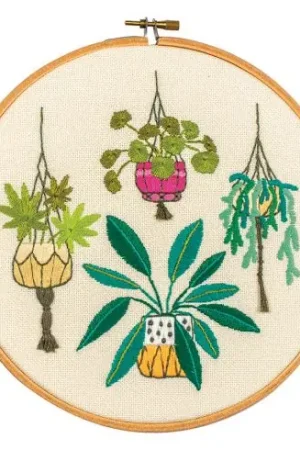Kit per ricamo a tamburo - Piante da interno - Vervaco Promo Stagionale