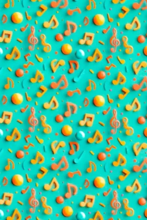 Prezzo Scontato Tessuto in Cotone - Note Musicali