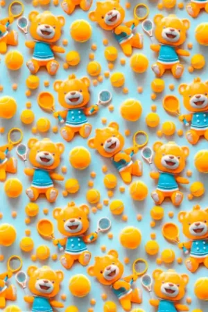 Tessuto in Cotone - Orsetti Tennisti Ultime Pezzi