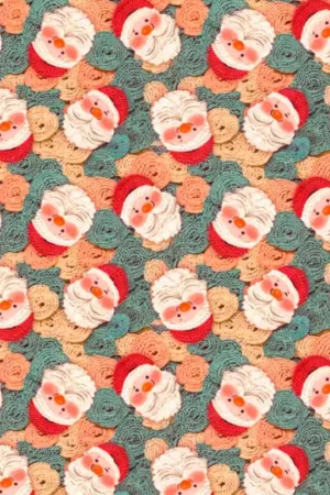 Offerta Lampo Tessuto in Cotone - Babbo Natale Classico