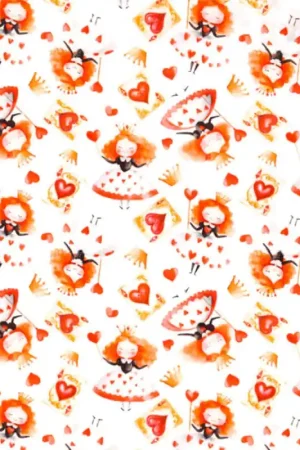 Tessuto in Cotone - Regina di Cuori per Bambini Popolare