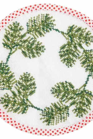 Kit per Ricamo Sottobicchieri Rami di Abete - Rico Design Quantità Limitata