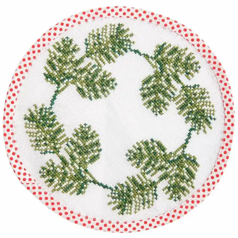 Kit per Ricamo Sottobicchieri Rami di Abete - Rico Design Quantità Limitata