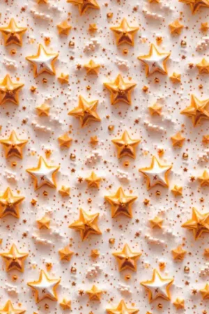 Tessuto in Cotone - Stelle Dorate Natalizie Soddisfatti O Rimborsati