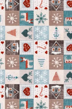 Offerta Limitata Tessuto in Cotone - Patchwork Natalizio Nordico