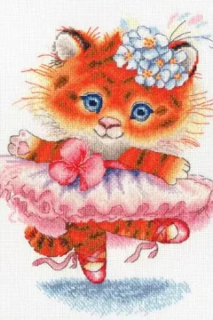 kit ricamo a punto croce - Tigre ballerina - Toison d'or Di Tendenza