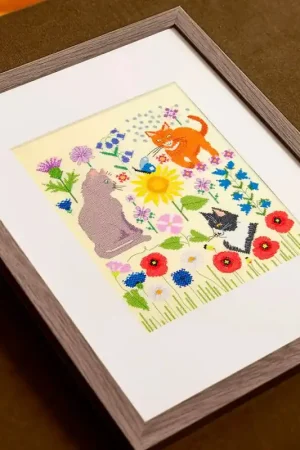 Di Tendenza Kit Punto Croce - Gatti in Campagna - DMC