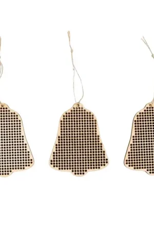 Pack di 3 Campanelle in Legno Forato per Ricamo - DMC Non Perdere