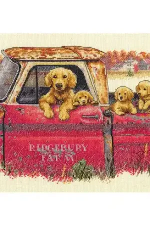 Bestseller kit ricamo a punto croce - Passeggiata d'oro - Dimensions