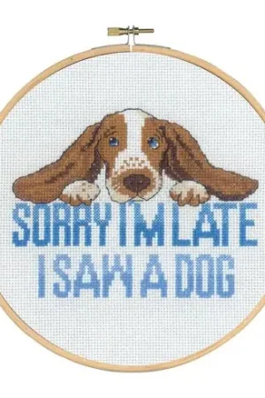 Offerta Del Giorno Kit per ricamo a punto croce con tamburo - Piccolo cane - Permin