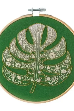 Promozione Esclusiva Kit per ricamo a tamburo - Monstera - Rikrack