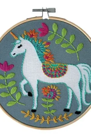 Sconto Kit per ricamo a tamburo - Liocorno - Rikrack