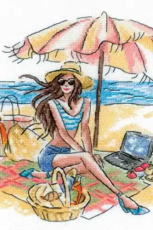 Ultima Occasione kit ricamo a punto croce - In spiaggia - Riolis