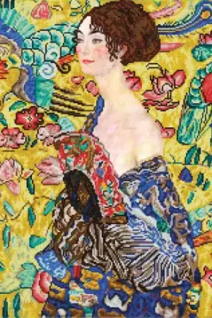 Kit ricamo diamante - La signora con il ventaglio dopo Klimt - Diamond Dotz Affare