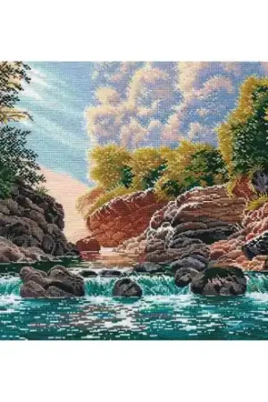 kit ricamo a punto croce - Mattinata alla Gola di Guam - Oven Offerta Speciale