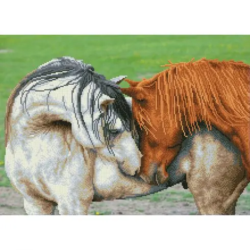 Quantità Limitata Kit ricamo diamante - Cavalli innamorati - Diamond Dotz