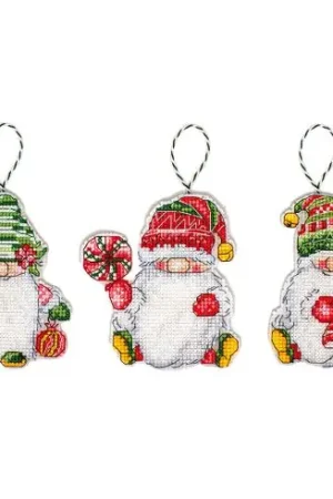 Kit di ornamenti da ricamare - Gnomo di natale - Luca-S Economico