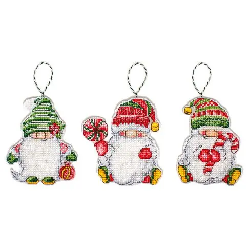 Kit di ornamenti da ricamare - Gnomo di natale - Luca-S Economico