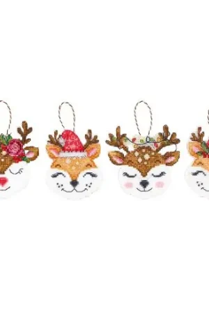 Kit di ornamenti da ricamare - Volpi e cervi - Luca-S Spedizione Espresso