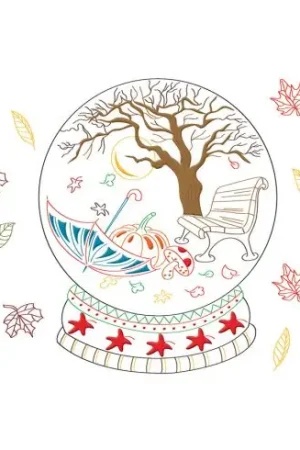 Kit di punti da ricamo - Autunno - Luc Créations Subito Disponibile