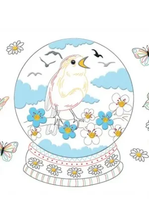 Kit di punti da ricamo - Primavera - Luc Créations Prezzo Basso