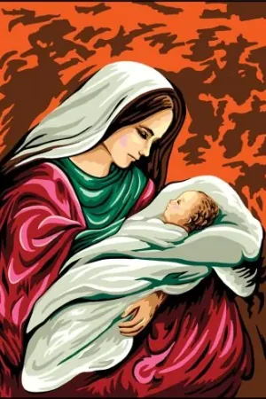 Quantità Limitata Canovaccio antico - Vergine Maria - Gobelin. L