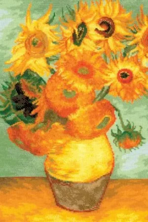 kit ricamo a punto croce - I girasoli di Van Gogh - Riolis Affare