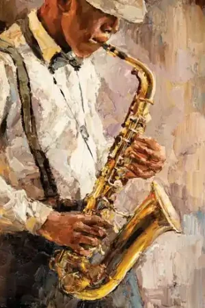 Spedizione Espresso Kit ricamo diamante - sassofonista - Wizardi