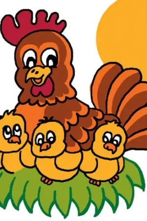 Kit di tela per bambini - Mamma gallina - Luc Créations Scelto Dai Clienti