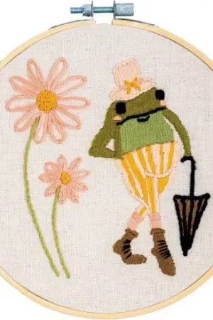 Kit da ricamo per disegnare e ricamare - Rana - Daffy's DIY Miglior Prezzo