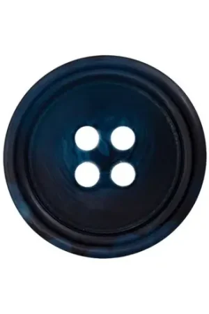 Prezzo Di Fabbrica Bottoni a 4 fori - Set di 4 bottoni in poliestere - 15 mm blu navy - Union Knopf by Prym