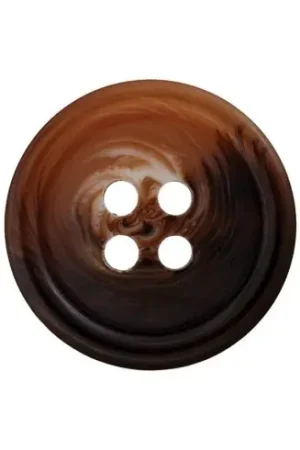 Bottoni a 4 fori - Set di 4 bottoni in poliestere - 15 mm marrone medio - Union Knopf by Prym Prezzo Di Fabbrica
