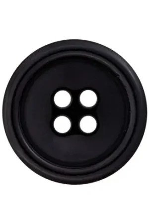 Offerta Speciale Bottoni a 4 fori - Set di 2 bottoni in poliestere - 25 mm nero - Union Knopf by Prym